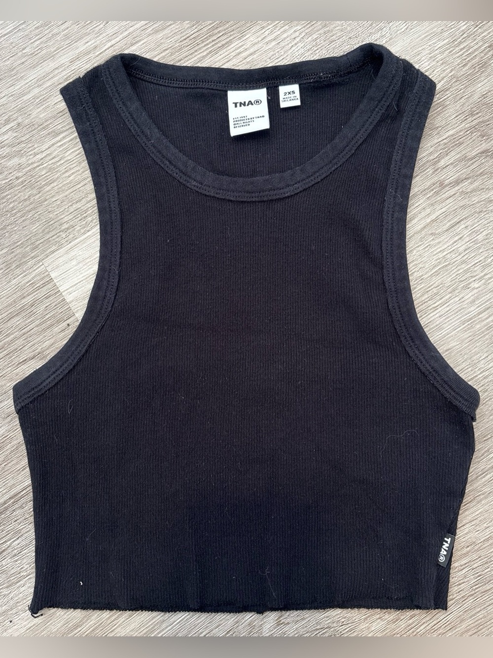 TNA Black Ribbed Tank Top - Scoop Neck⭐️